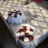Mýdlové svatební kytice od Marušky