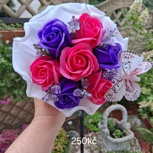 vázané kytice z mýdla (3)